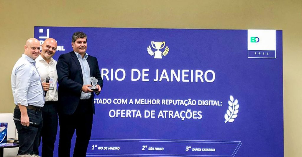 Conquista do Prêmio Brasil Destino Digital celebra reputação do Turismo fluminense