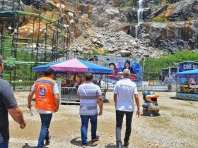 Prefeitura de Nova Iguaçu faz vistoria em maciço rochoso em shopping e atende vítimas de chuva