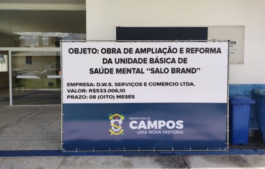 Prefeitura inicia obras para ampliar saúde mental em Campos
