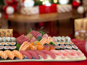 Papai Noel que curte Sushi