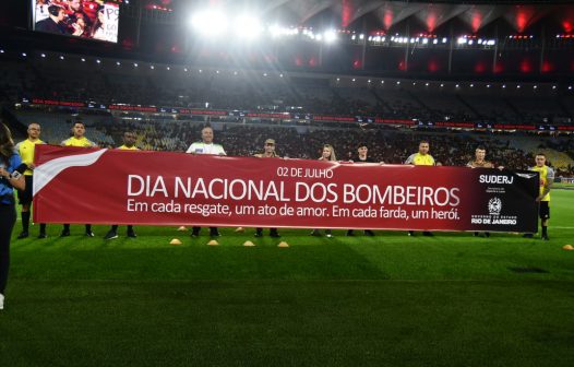Corpo de Bombeiros do RJ é homenageado no Maracanã