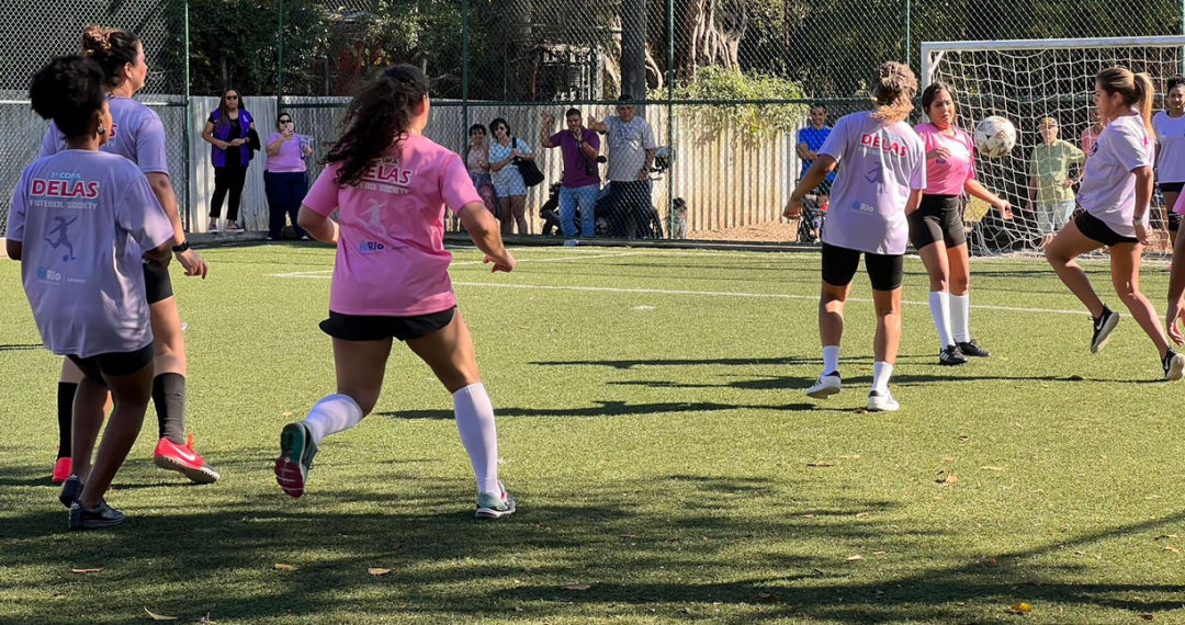 O futebol é delas