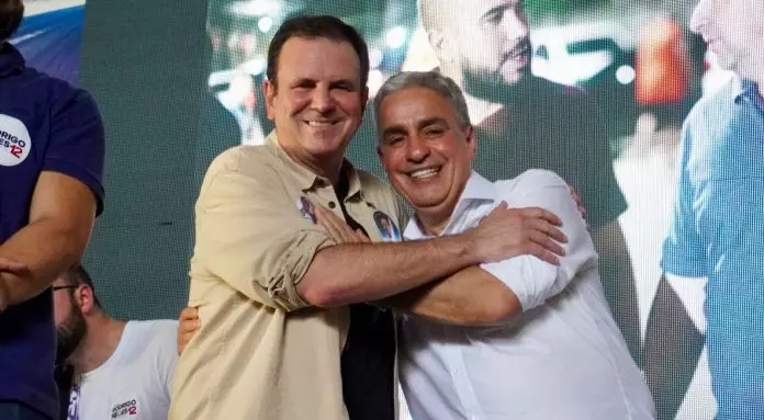 André Ceciliano e Eduardo Paes