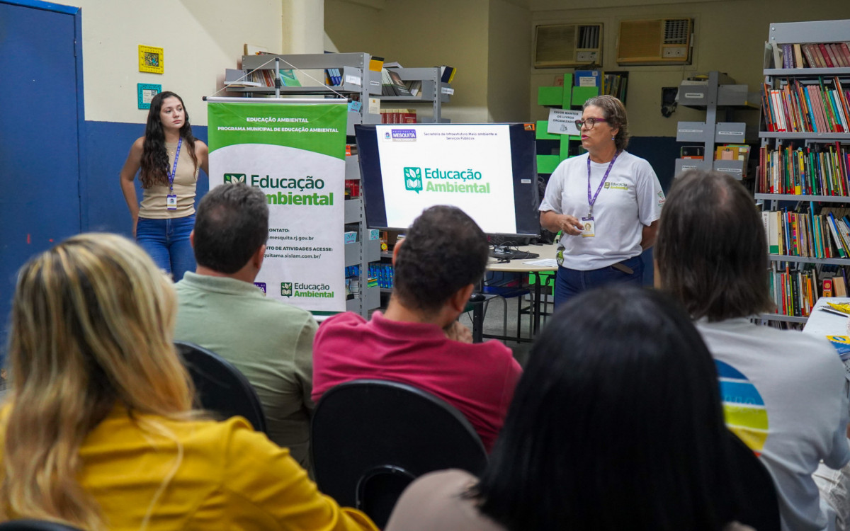 Encontro debate preservação ambiental em escola de Mesquita