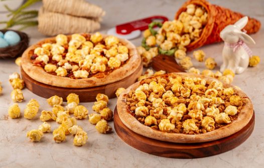 Que tal pizza de pipoca?